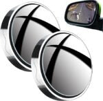 Miroir D’Angle Mort 2 Pcs, type ventouse + Crystal Coating